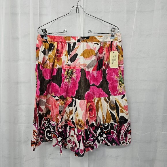 Allison Brittney Dresses & Skirts - Allison Brittney Skirt Pink Fairy Floral Whimsical Cottage S NWT